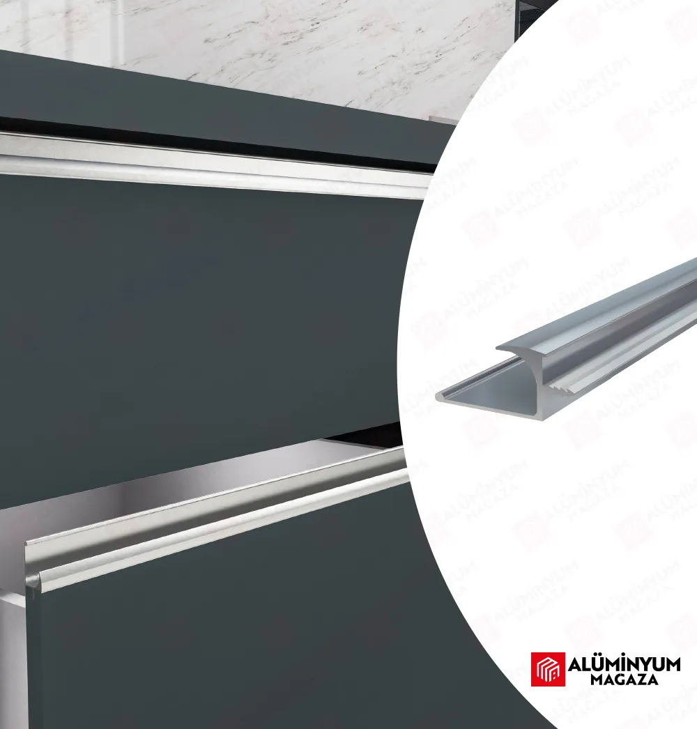 36 mm Gömme Tipli Alüminyum Boy Kulp 