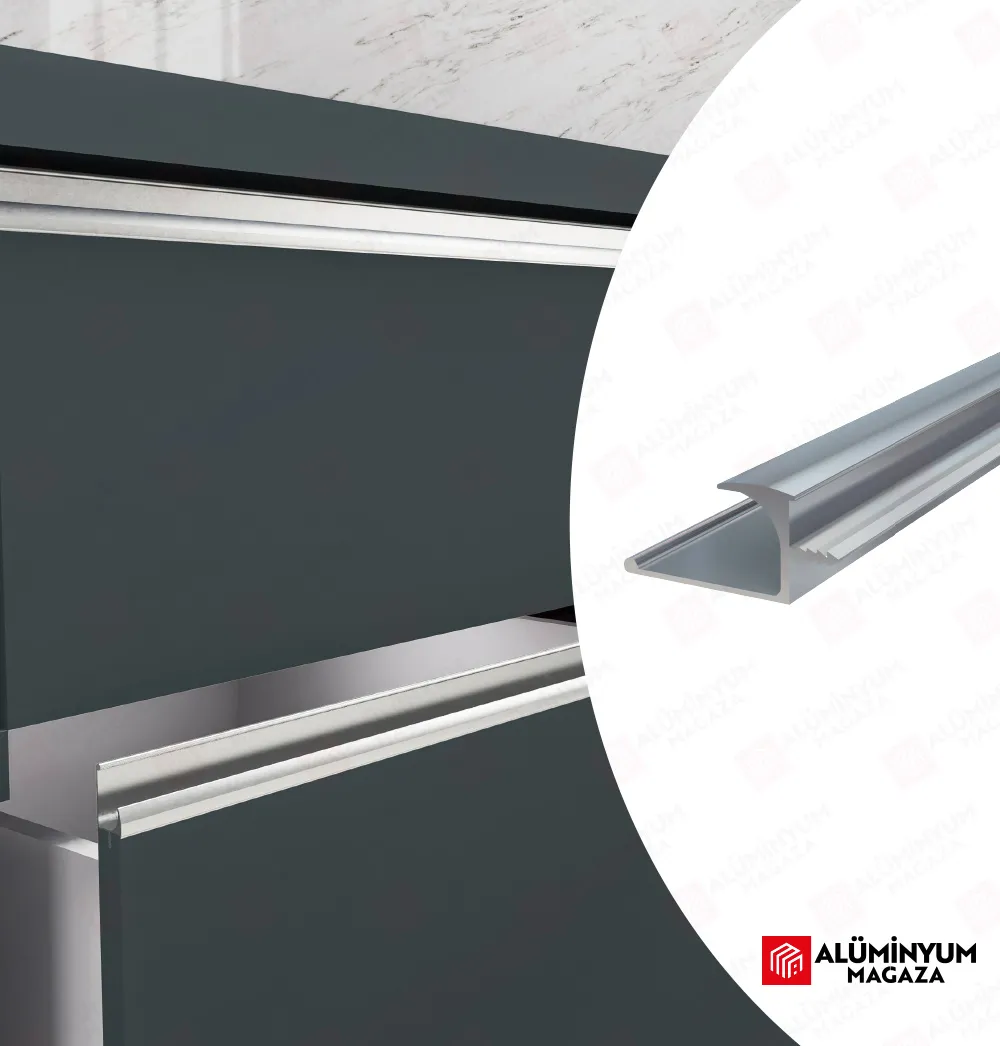 36 mm Gömme Tipli Alüminyum Boy Kulp 