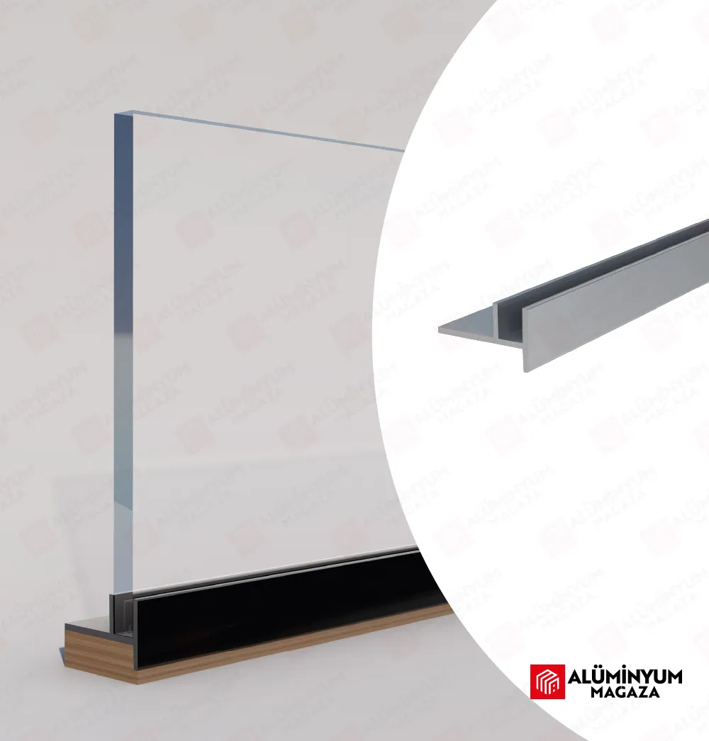  Alüminyum Cam Çitası Tırnaklı 